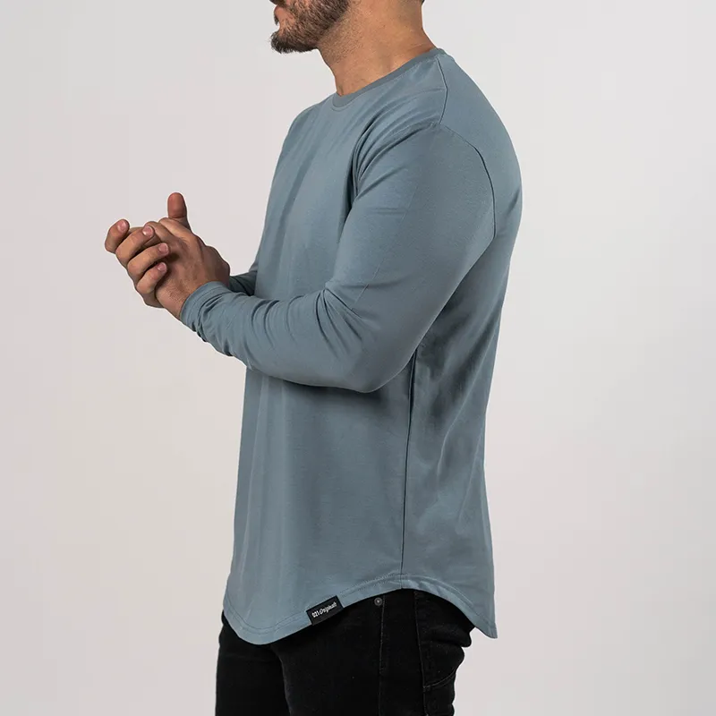 021 ESSENTIAL DROP-CUT LONG SLEEVE - STORM BLUE