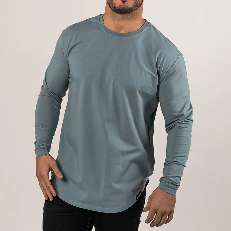 021 ESSENTIAL DROP-CUT LONG SLEEVE - STORM BLUE