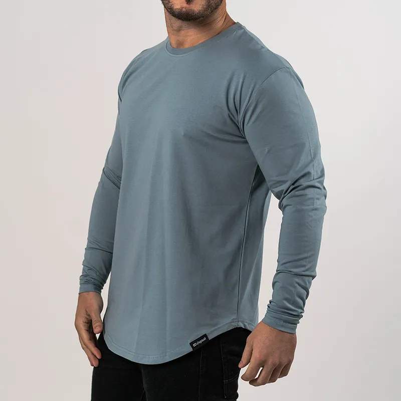 021 ESSENTIAL DROP-CUT LONG SLEEVE - STORM BLUE