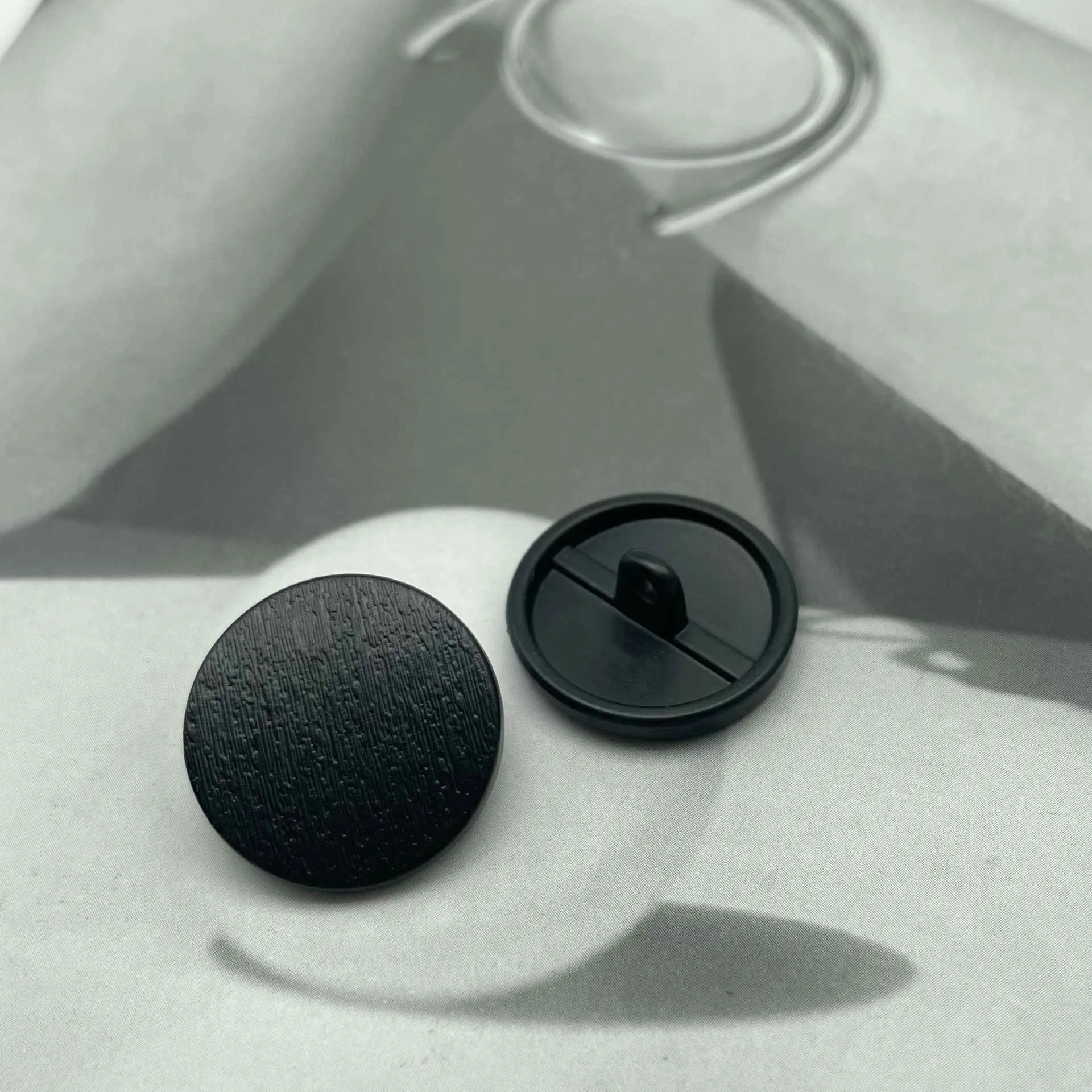 1 Inch Black Gold Round Matte Metal Shank Buttons for Clothing Bulk