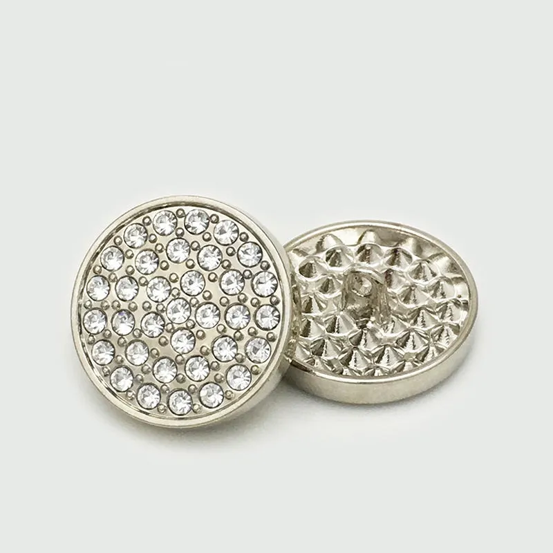 10-25mm Gold Silver Metal Classic Diamond Coat Buttons 20pcs