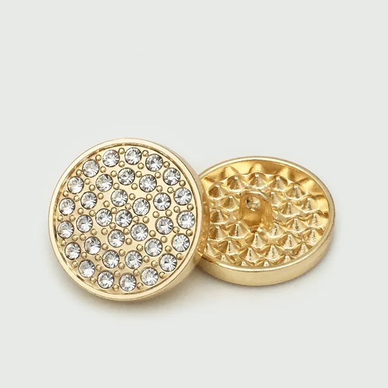 10-25mm Gold Silver Metal Classic Diamond Coat Buttons 20pcs