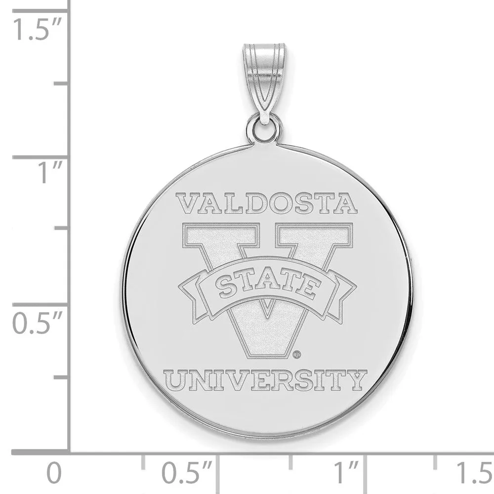 10K White Gold Valdosta State University XL Disc Pendant