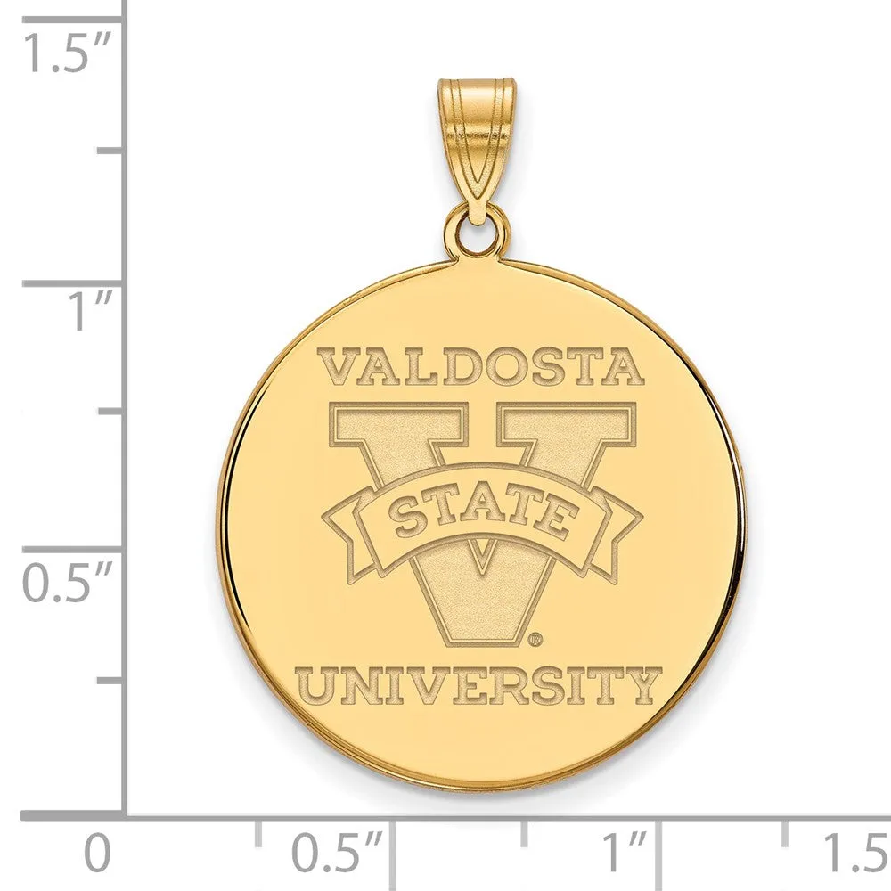 10K Yellow Gold Valdosta State University XL Disc Pendant