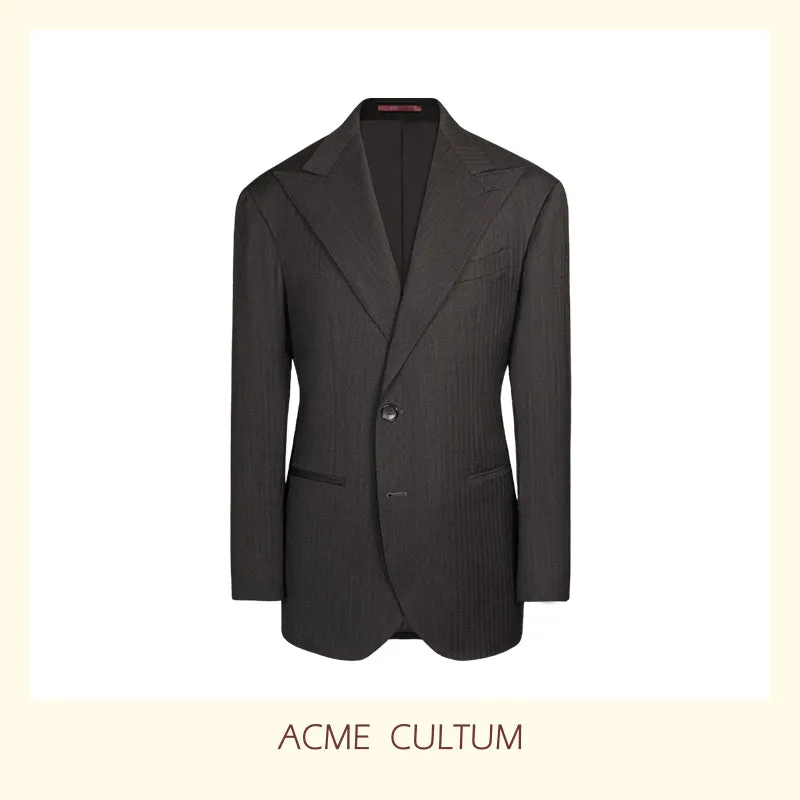 120S Pure Wool Herringbone Suit
