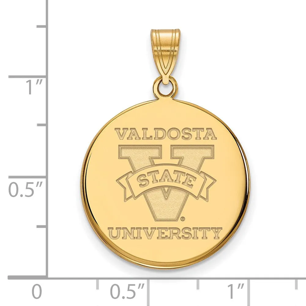 14K Yellow Gold Valdosta State University Large Disc Pendant