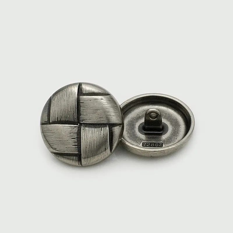 15-25mm Vintage Metal Mesh Grid Coat Buttons with Shank 20pcs