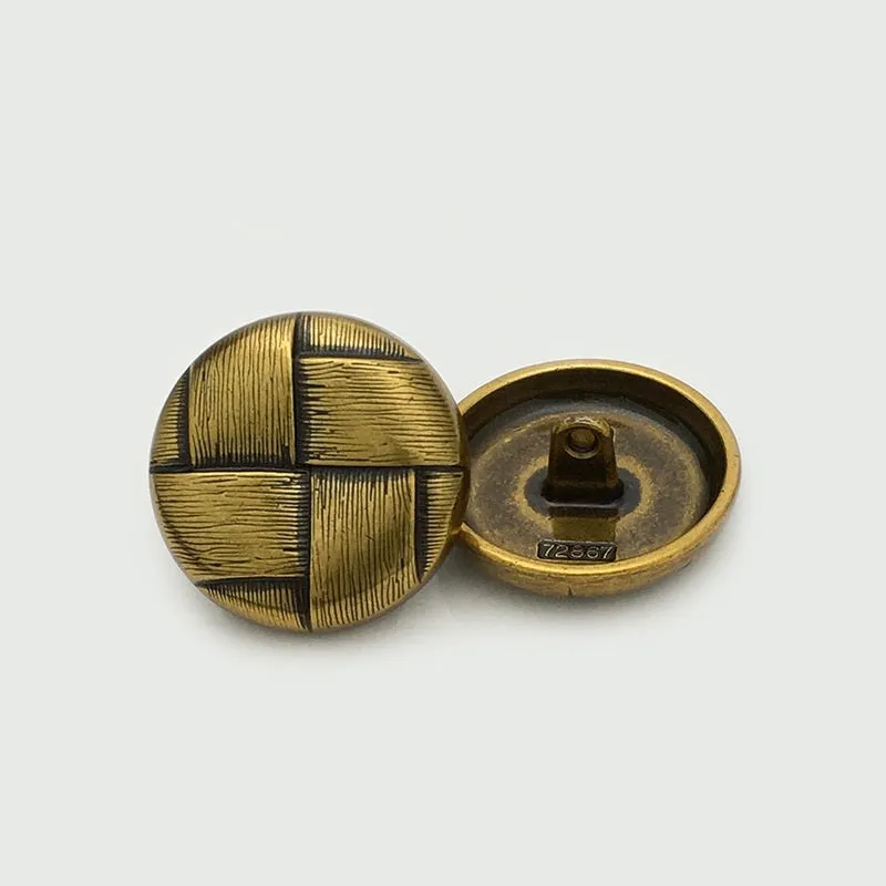 15-25mm Vintage Metal Mesh Grid Coat Buttons with Shank 20pcs