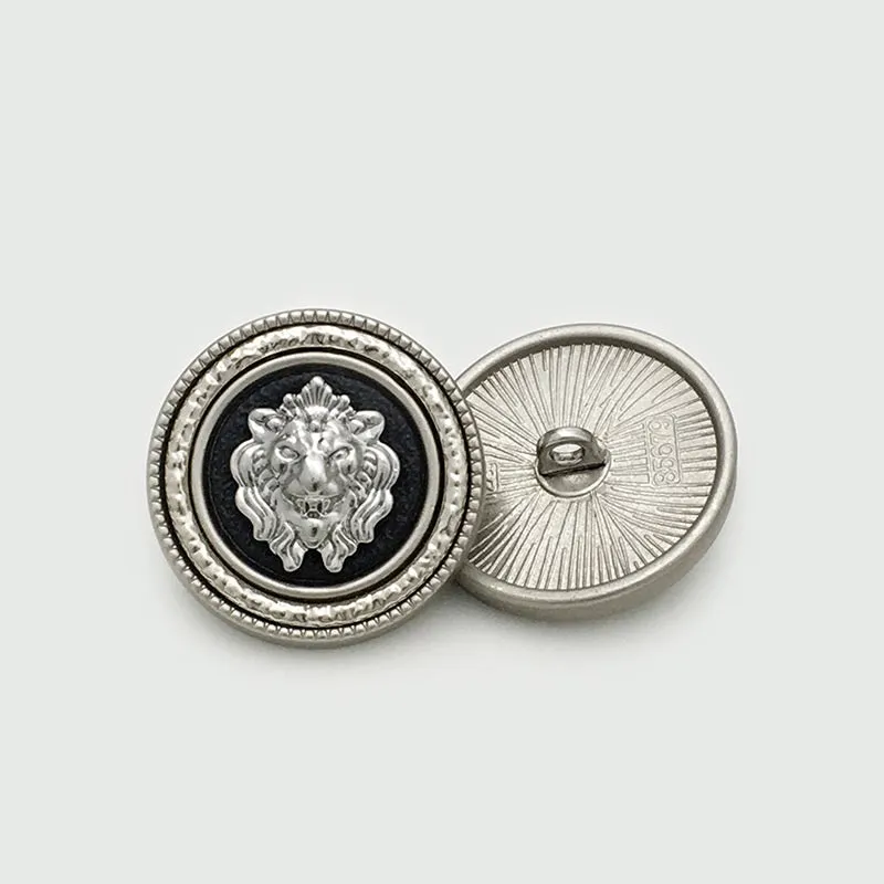 16/19/24mm British Style Round Metal Lion Head Buttons 10PCS