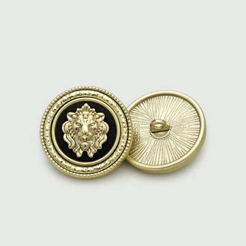 16/19/24mm British Style Round Metal Lion Head Buttons 10PCS