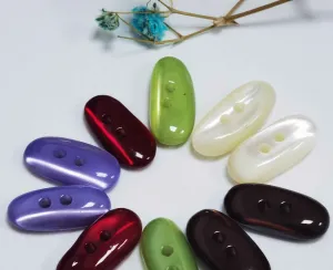 24L (15mm) Slim 2-Hole Mother of Pearl Shell Buttons 100 Pack