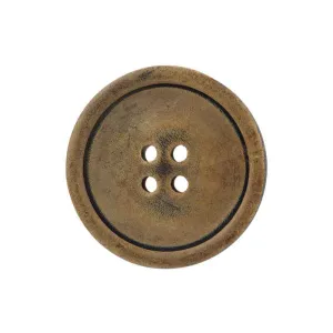 25mm Round 4-Hole Natural Black Buffalo Horn Buttons for Coats 10pcs