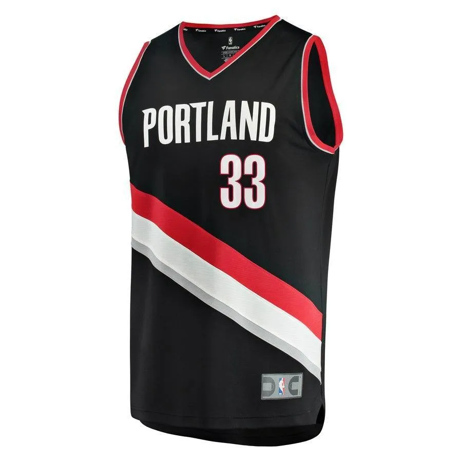 33 - Zach Collins Portland Trail Blazers Fast Break Player Jersey - Icon Edition - Black