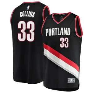 33 - Zach Collins Portland Trail Blazers Fast Break Player Jersey - Icon Edition - Black