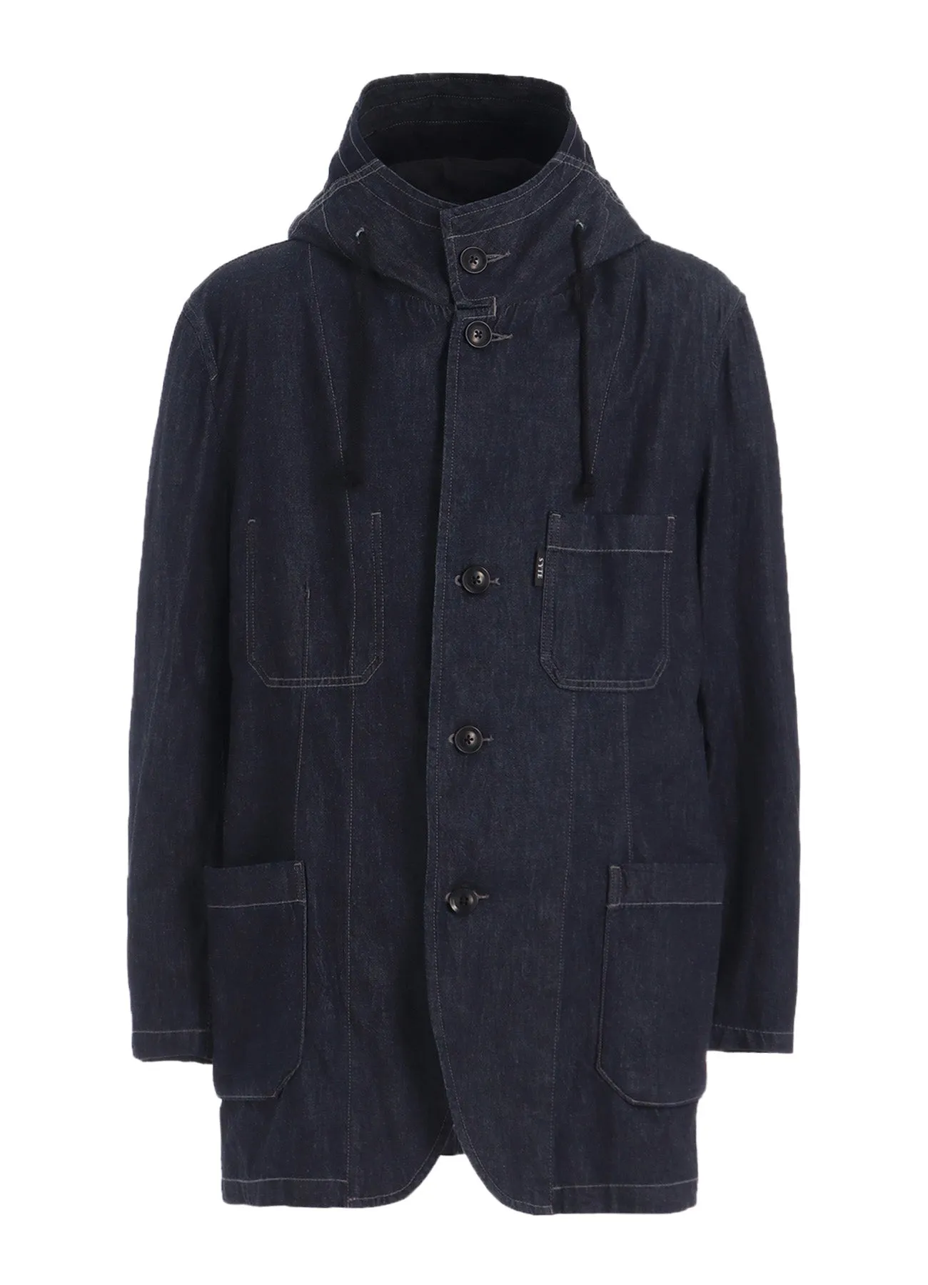 7oz TWO-TONE DENIM HOODED JACKET