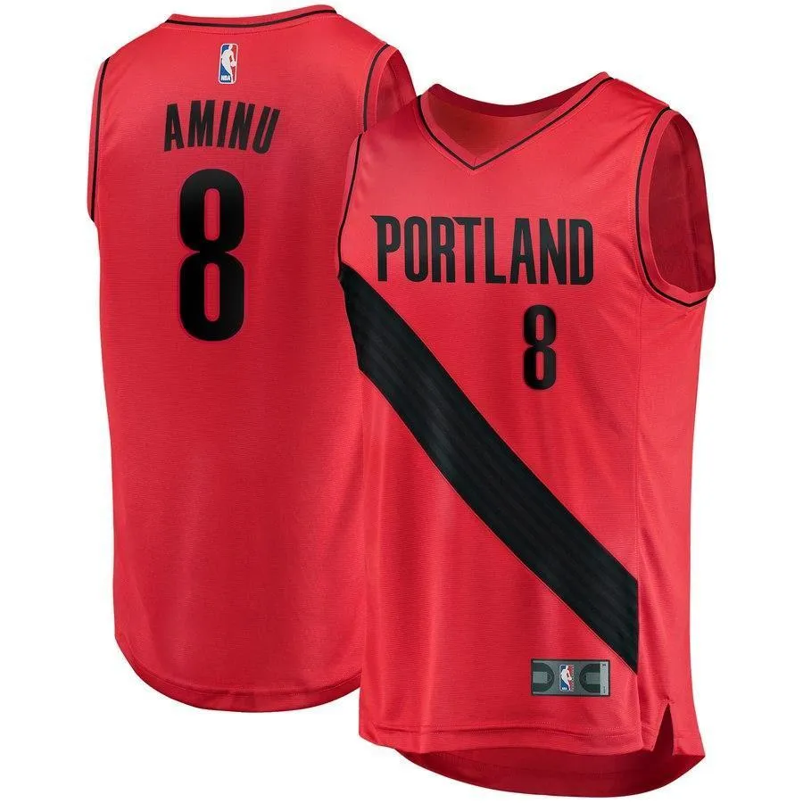 8 - Al-Farouq Aminu Red Portland Trail Blazers Fast Break Player Jersey - Statement Edition - Red