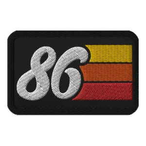 86 - 1986 Retro Groovy Birthday Year Embroidered patches