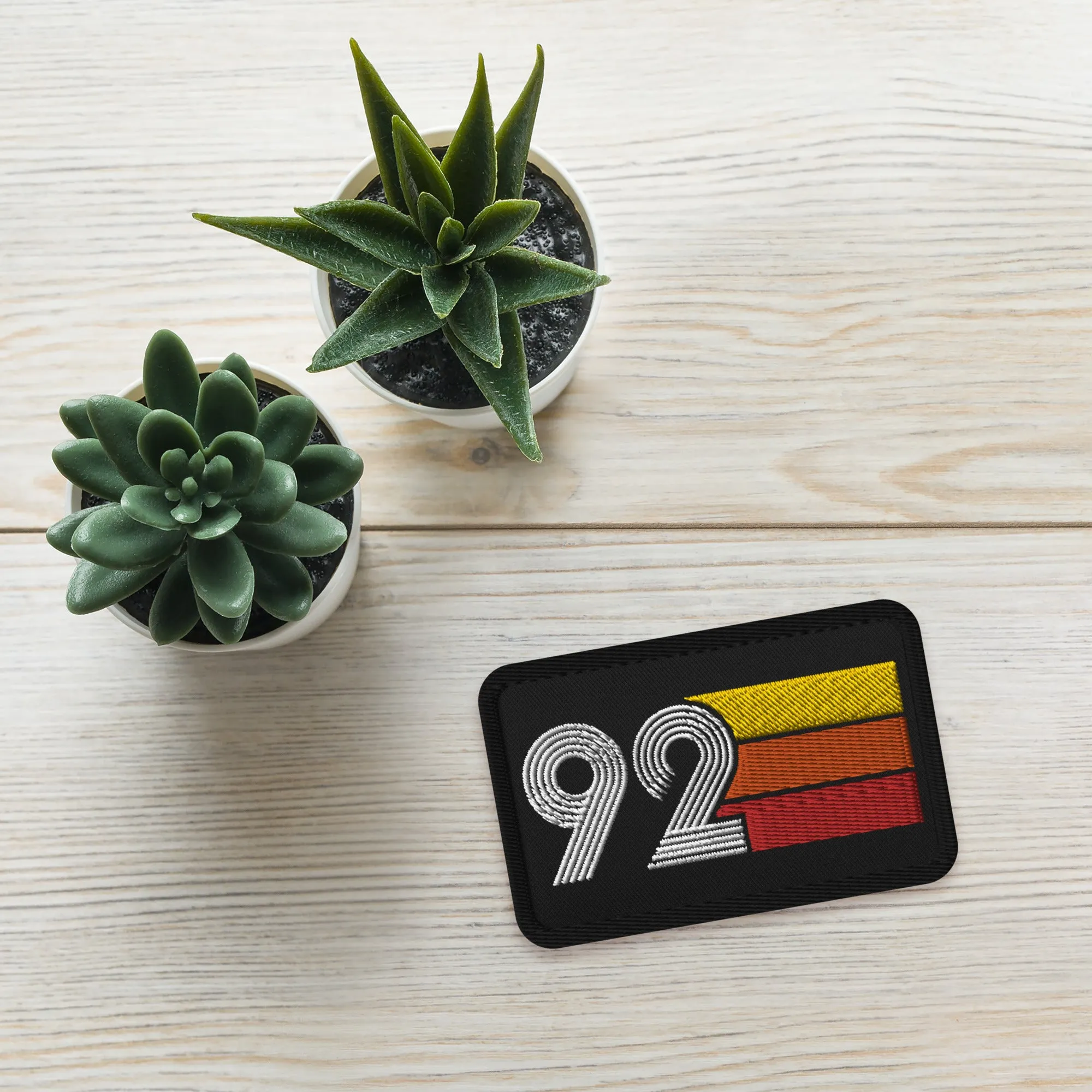 92 - 1992 Retro Birthday Year Embroidered patches