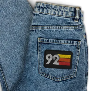 92 - 1992 Retro Birthday Year Embroidered patches