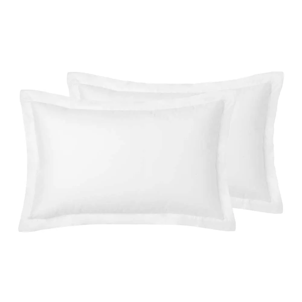 Accessorize Hotel Deluxe Cotton Tailored Pillowcases  - WHITE