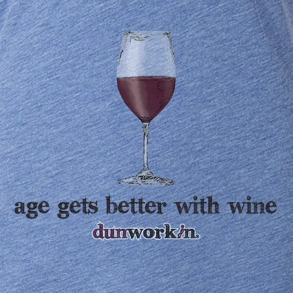 Age Gets better With Wine Women's SS V Neck