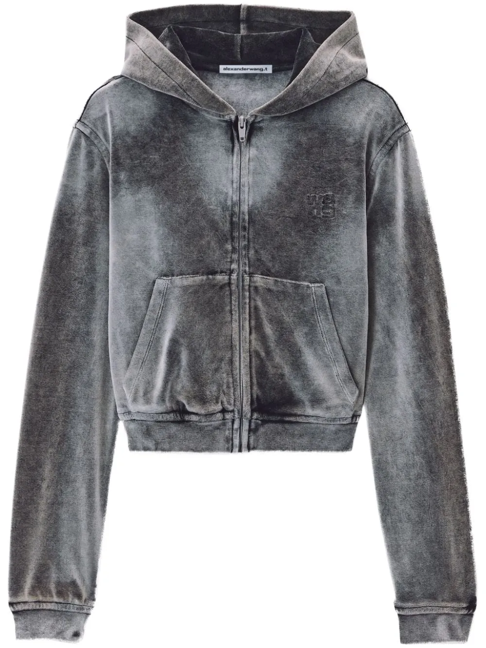 Alexander Wang Velvet Hoodie Washed Feather