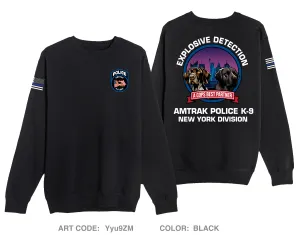 Amtrak police K-9 unit Comfort Unisex Crewneck Sweatshirt - Yyu9ZM