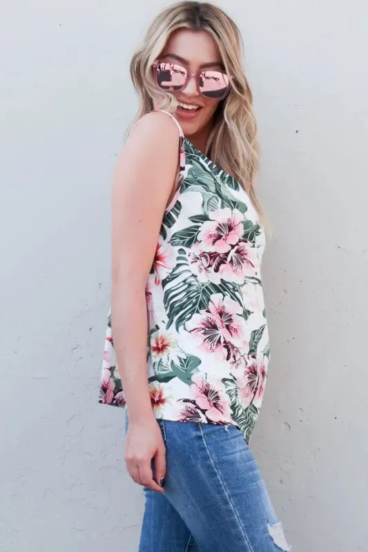 And The Why Floral Printed Casual Tank Top