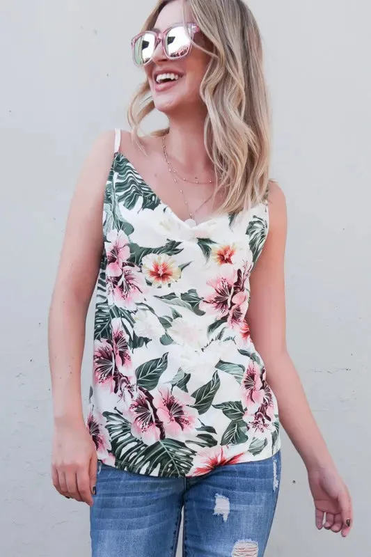 And The Why Floral Printed Casual Tank Top