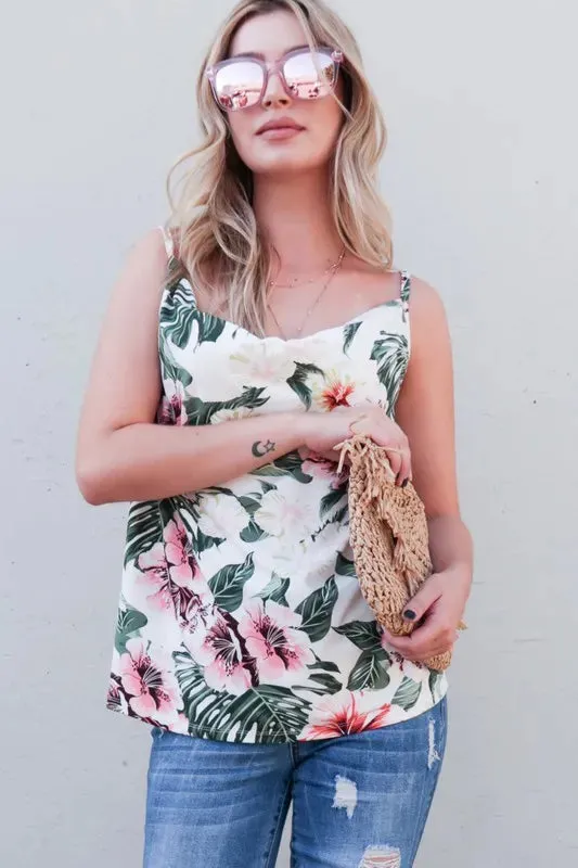 And The Why Floral Printed Casual Tank Top