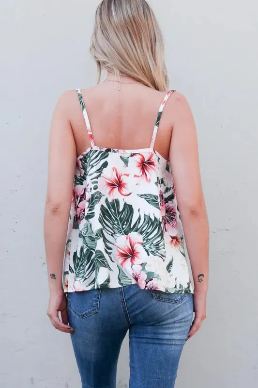 And The Why Floral Printed Casual Tank Top