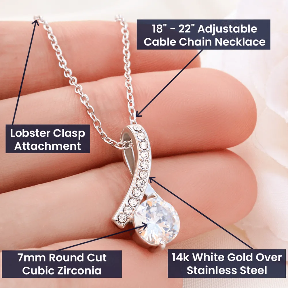 Appendix Cancer Warrior | Ribbon Necklace | Gift for Support, Fighter, Survivor