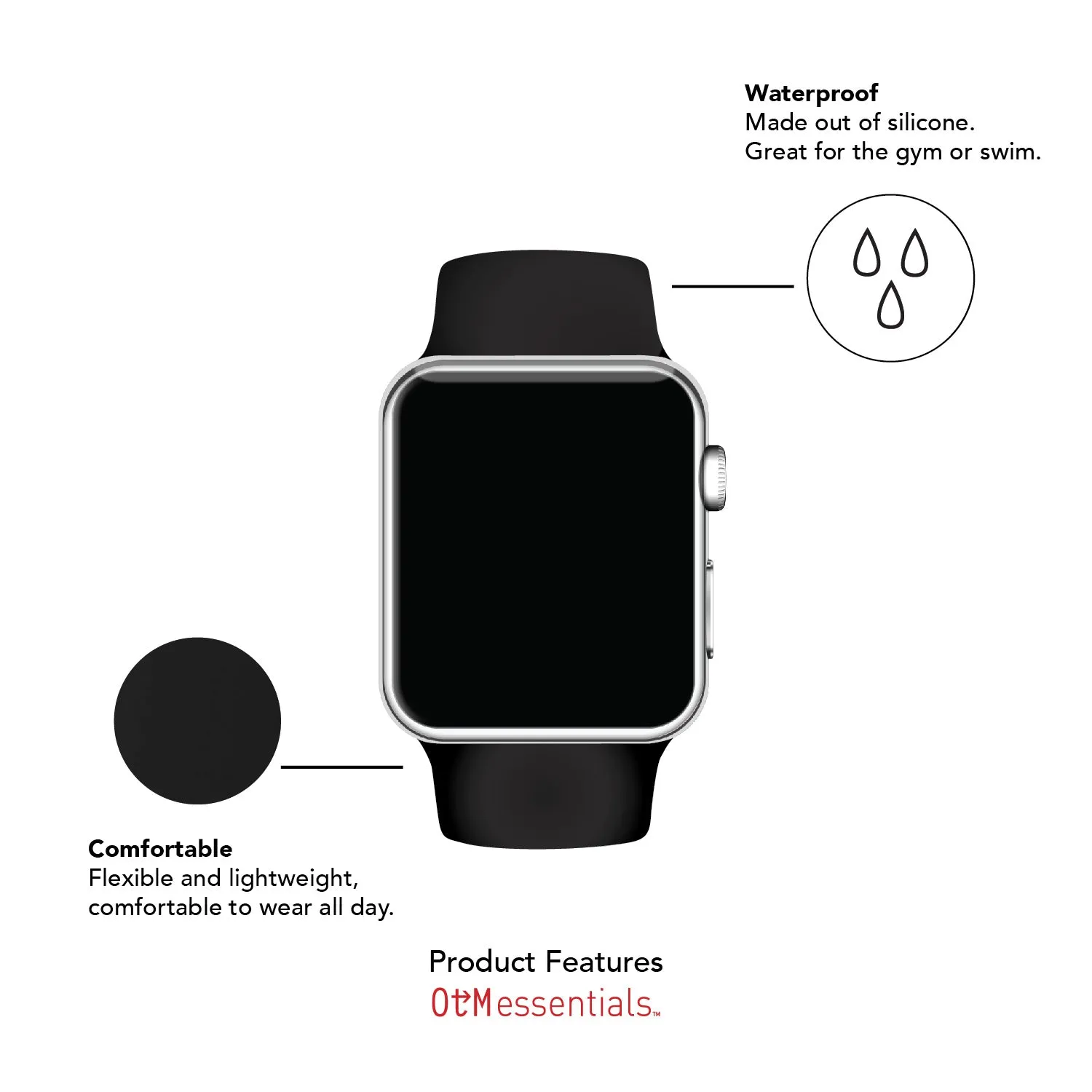 Apple Watch Band, Silicone, Valdosta State University