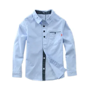 Arrival Children boys Shirts Cotton 100% Solid Kids Shirts