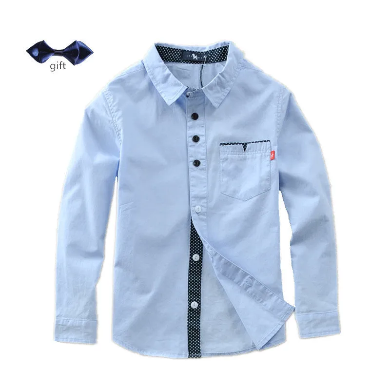 Arrival Children boys Shirts Cotton 100% Solid Kids Shirts