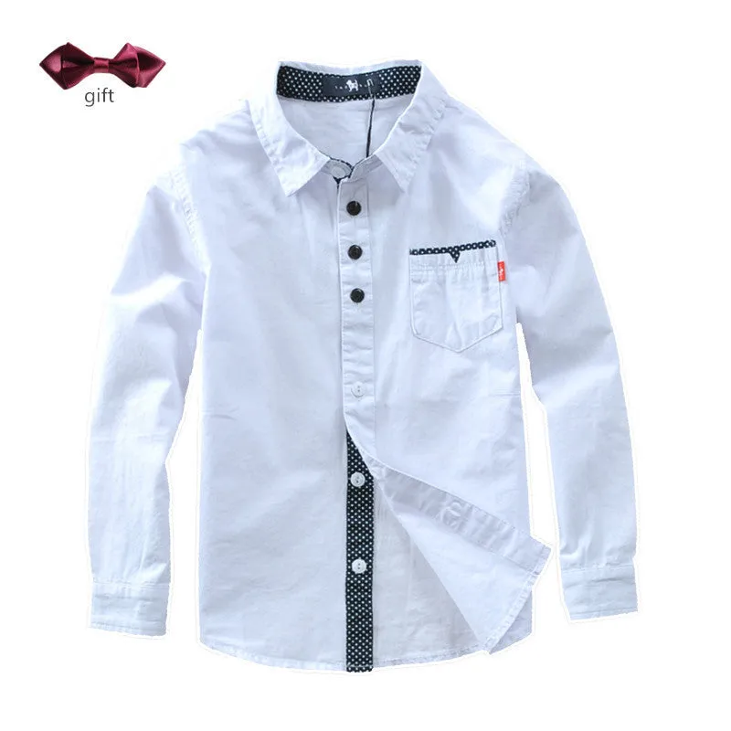 Arrival Children boys Shirts Cotton 100% Solid Kids Shirts