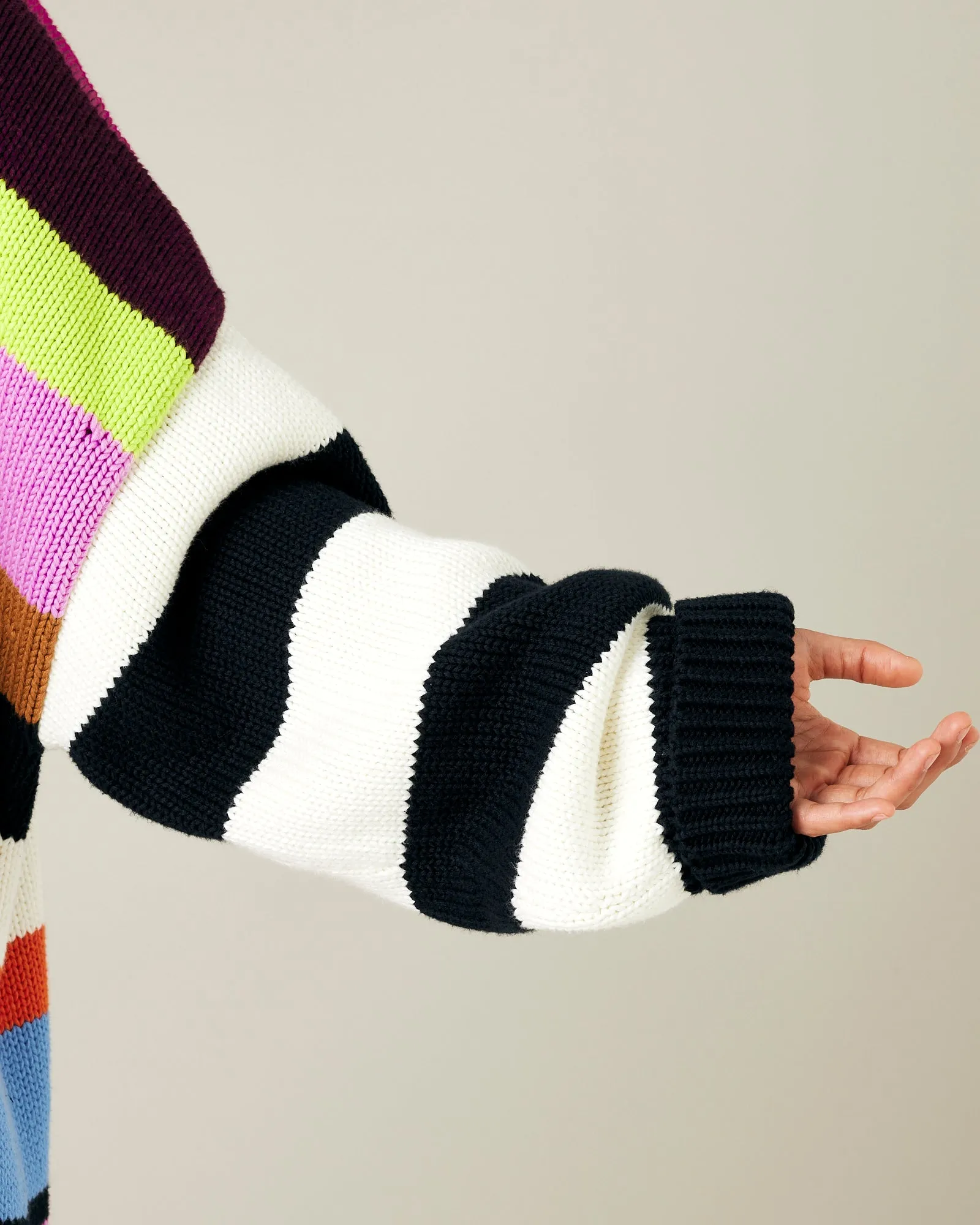 Avery Stripe Knitted Cotton Jumper