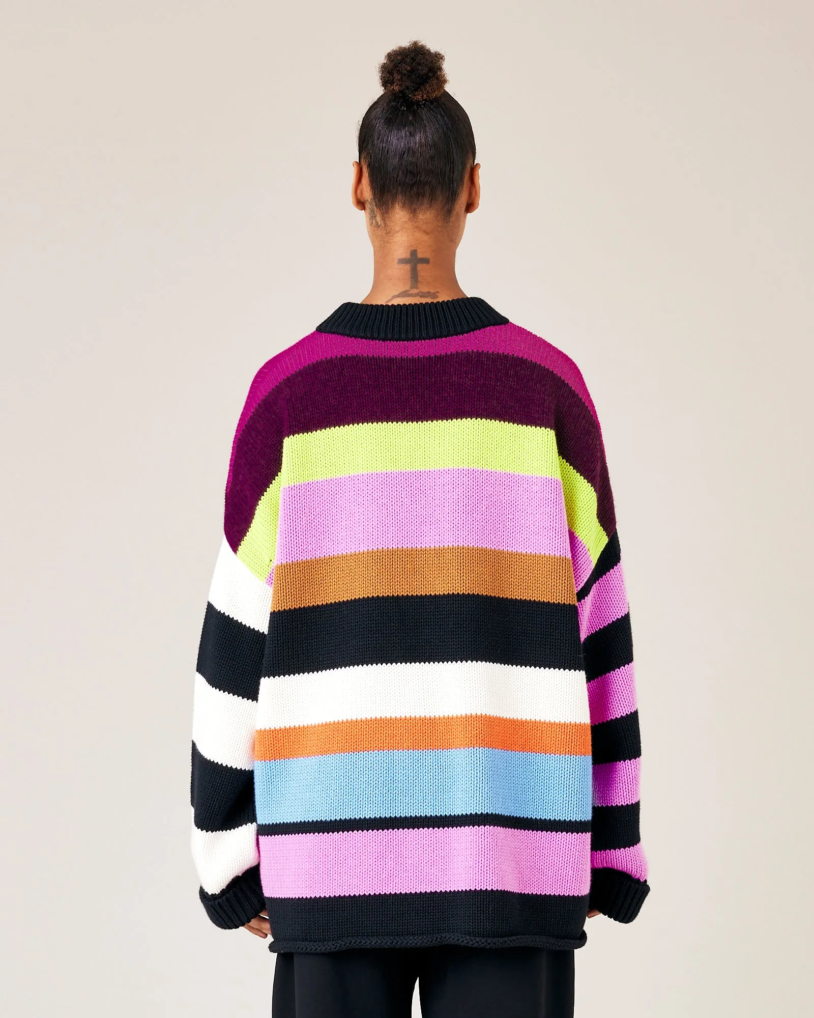 Avery Stripe Knitted Cotton Jumper