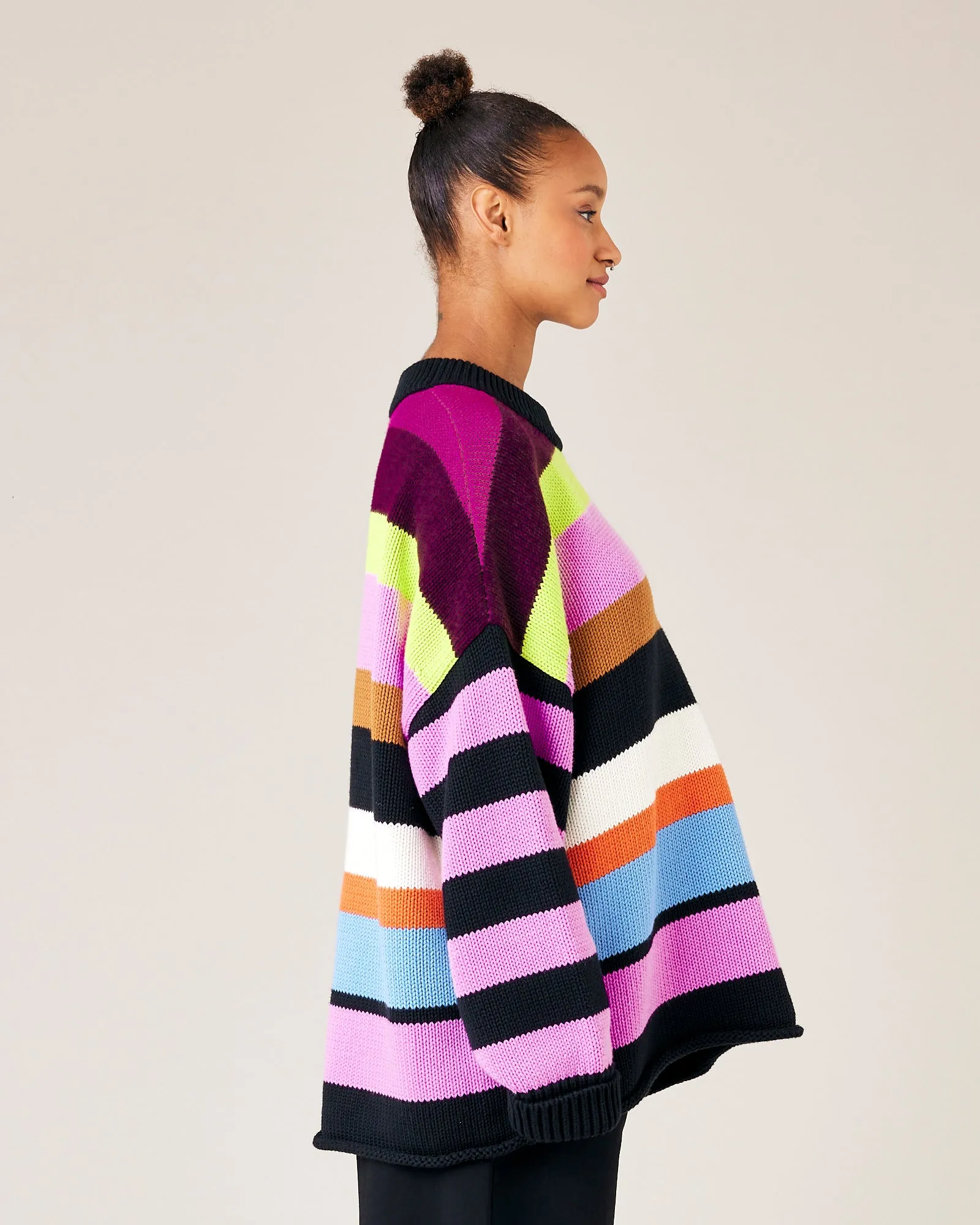 Avery Stripe Knitted Cotton Jumper