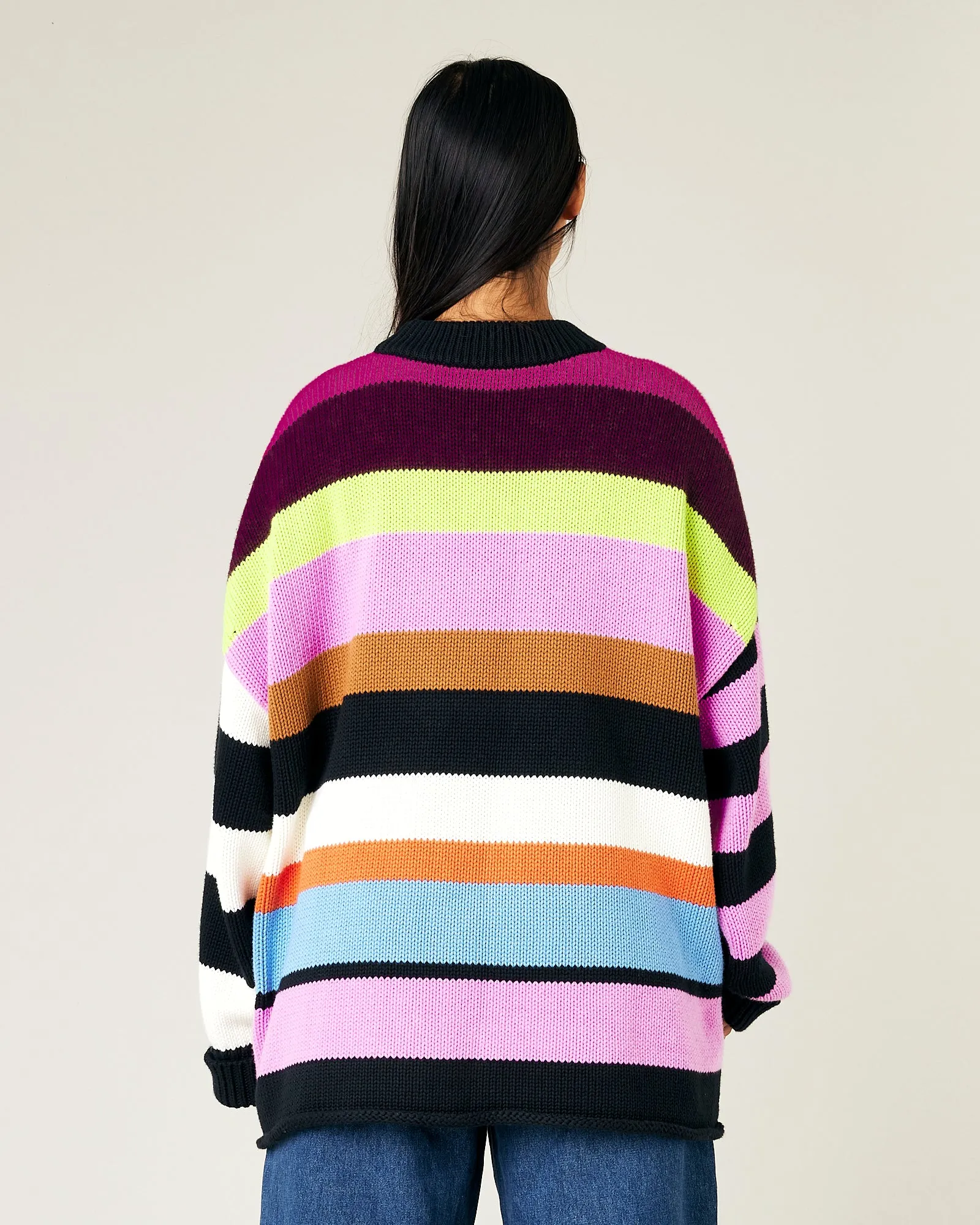 Avery Stripe Knitted Cotton Jumper