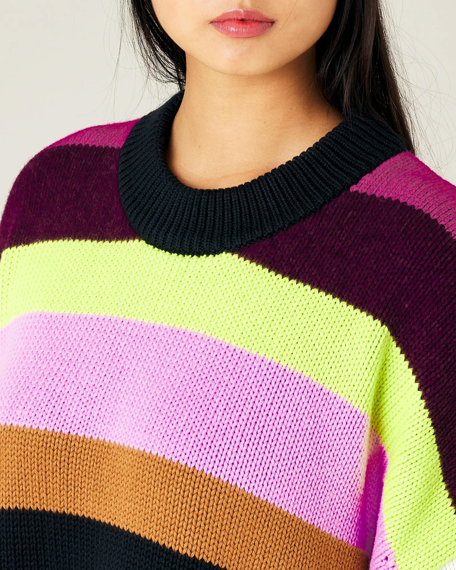 Avery Stripe Knitted Cotton Jumper