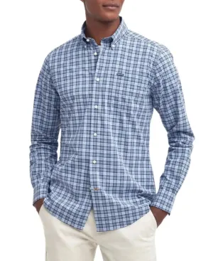 Barbour Mens Lomond Tailored Shirt Berwick Blue Tartan