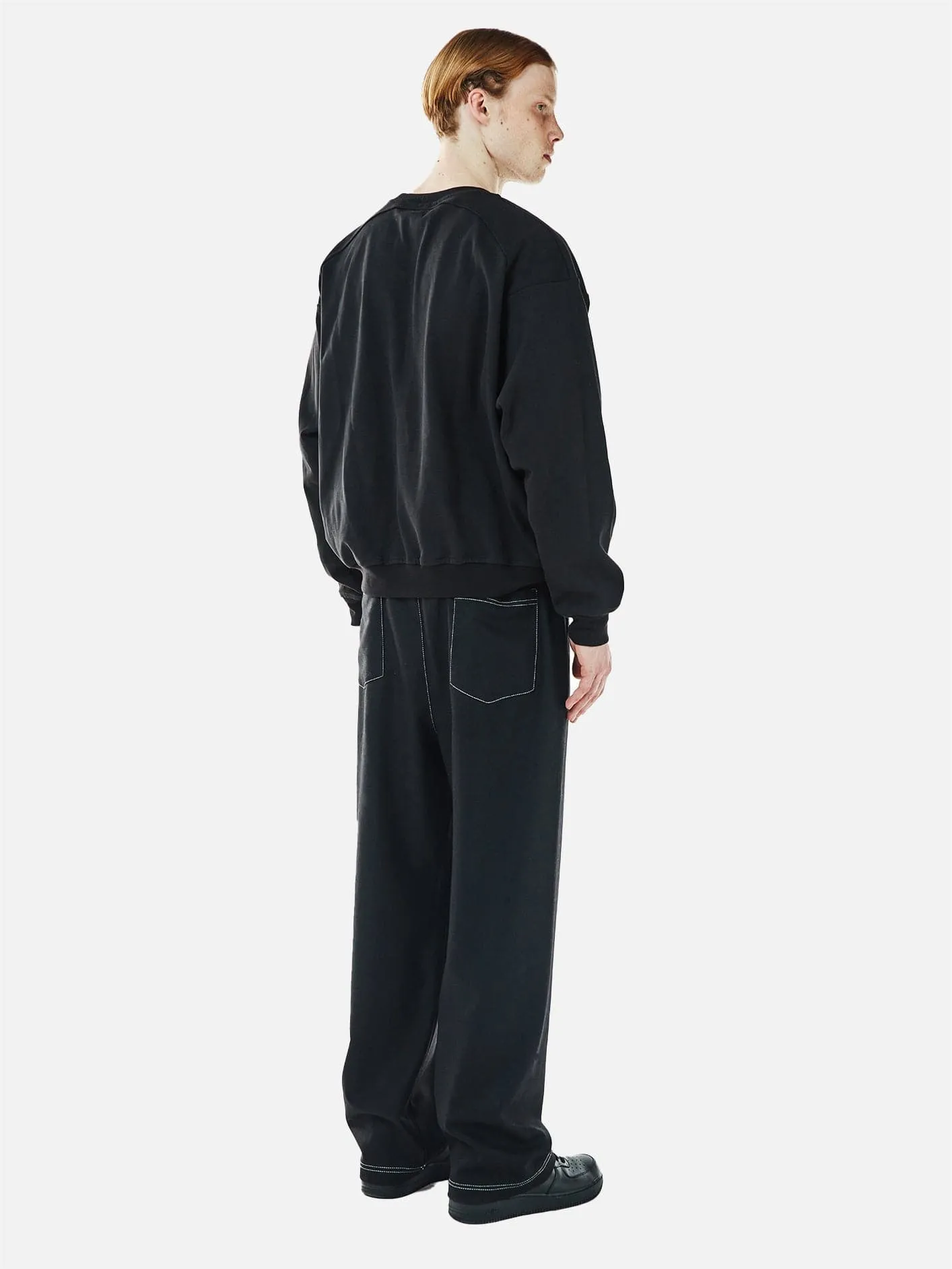 Baskılı Bisiklet Yaka Sweatshirt