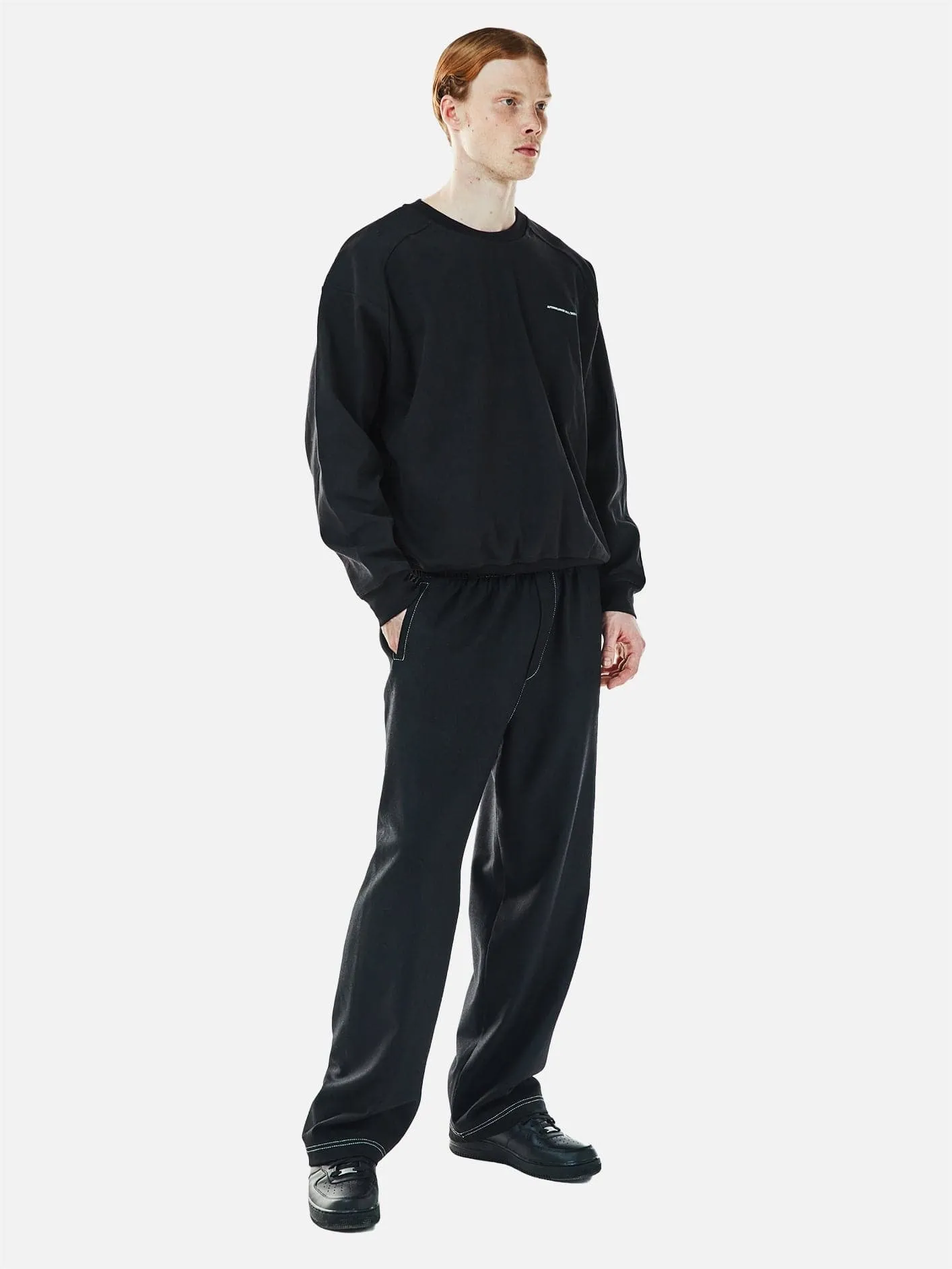 Baskılı Bisiklet Yaka Sweatshirt