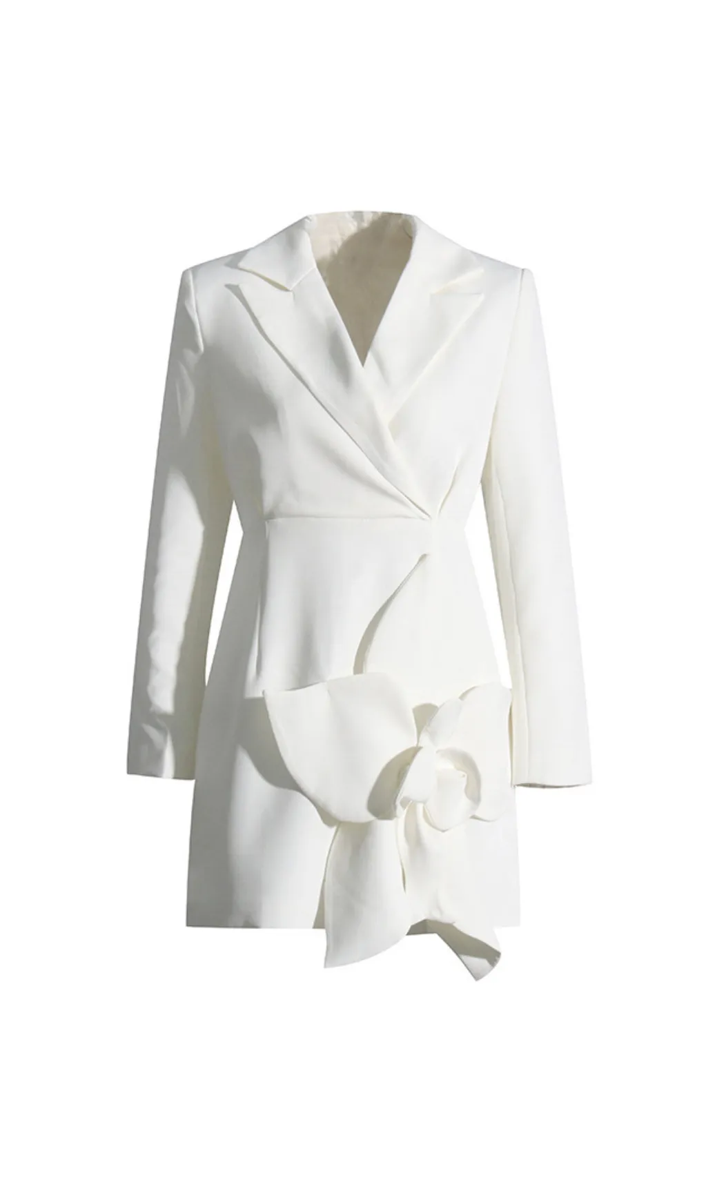 bernice Forina Flower Blazer Dress in white
