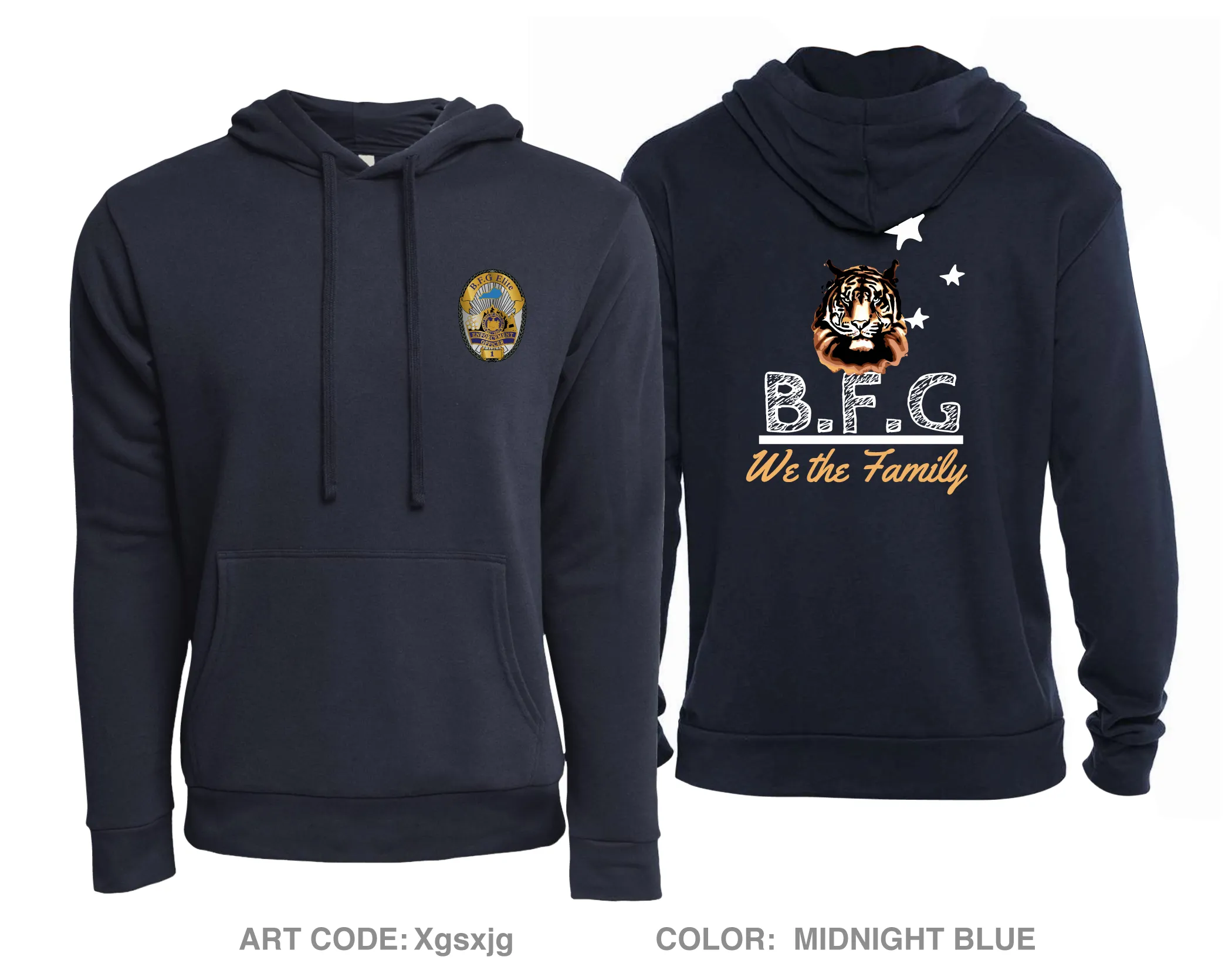 BFG elite Fundraising Collection Comfort Unisex Hooded Sweatshirt - Xgsxjg