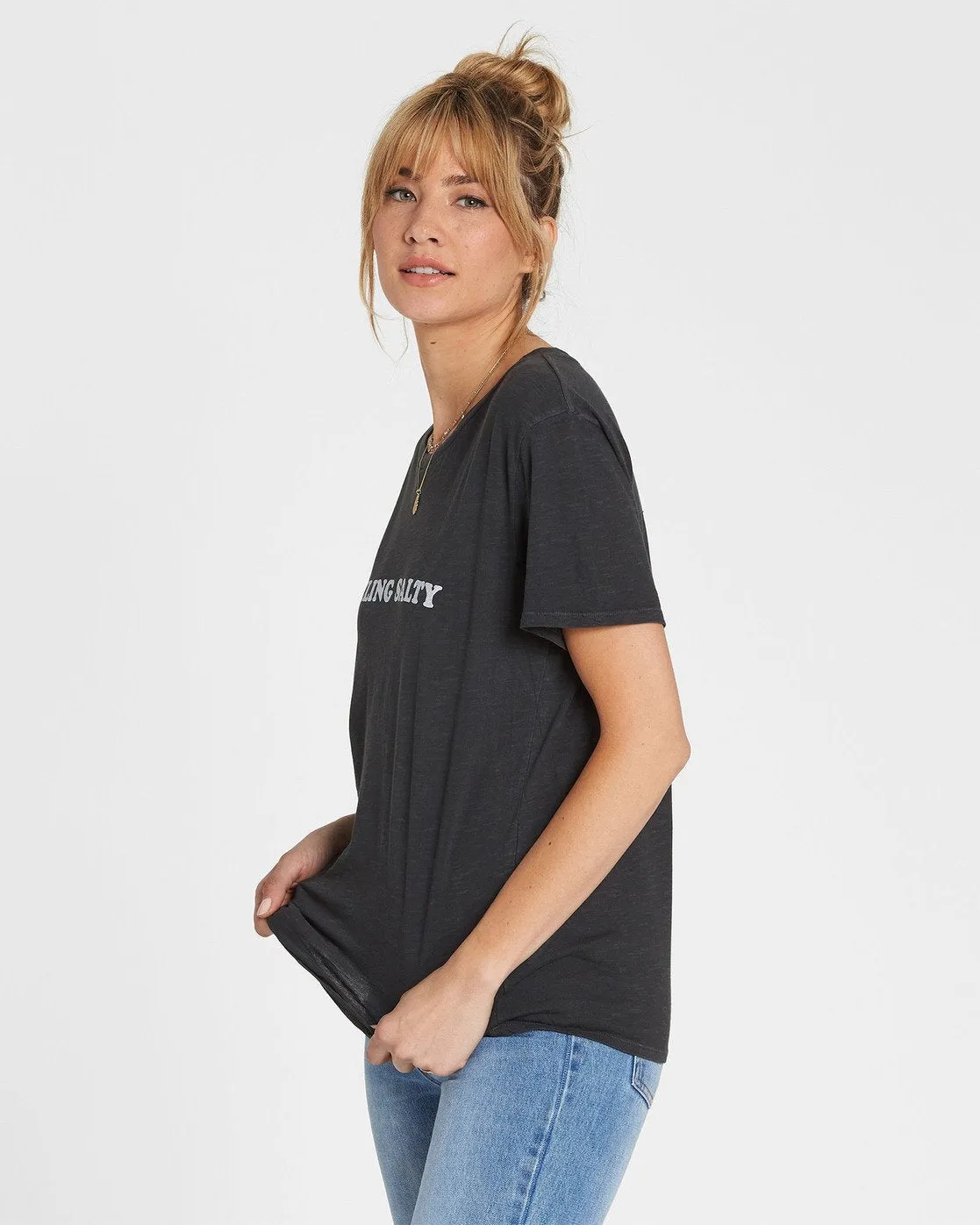 Billabong Women's Feeling Salty Tee | Off Black