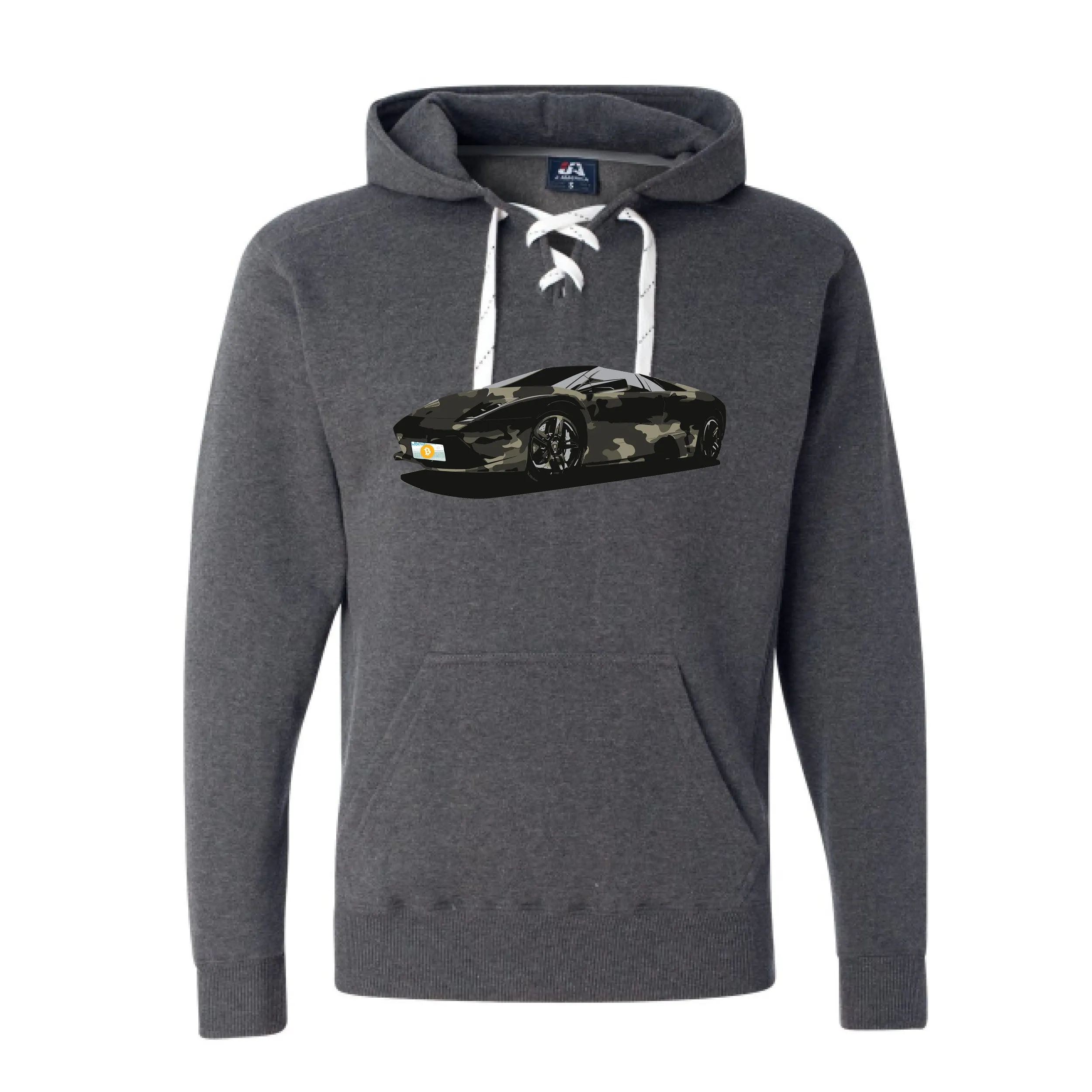 Bitcoin Lambo J American Sport Laced Hoodies
