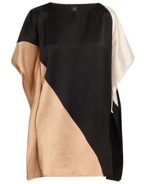 Black and Gold Colorblock Doppio Dia Tunic