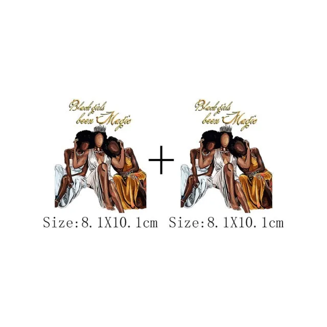 Black Girl Been Magic Stickers On Clothing Heat Transfer Patches On Jacket DIY Women T-Shirt  Fashion Girl Appliqued Decoration